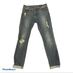 Articles of Society Skinny Distressed Medium Wash Jeans Sz 27